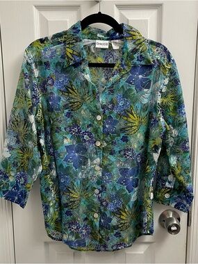 Chico's Floral Button-Front Shirt